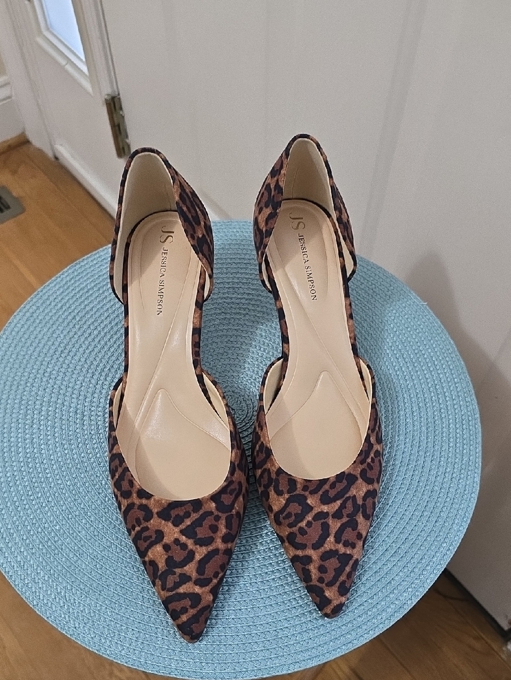 JESSICA SIMPSON BRAND WOMEN'S DRESSY SLIP-ON ANIMAL PRINT HEELS SHOES SIZE 10